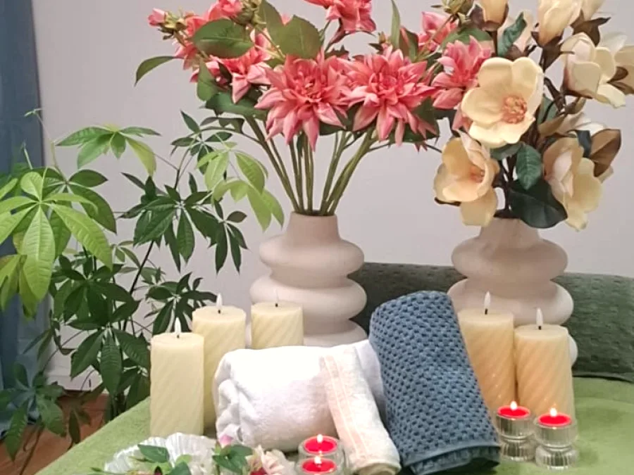 Flowers and candlelight